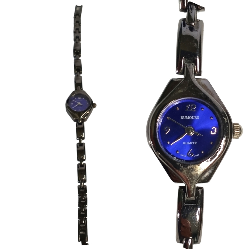 WORKS Rumours Quartz Womens Wrist Watch With Battery Silver Blue Japan Movement